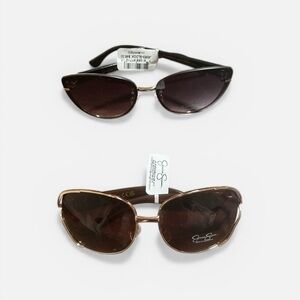 Jessica Simpson’s Elegant Brown Sunglasses with Rose Gold- 2 pairs with tags.